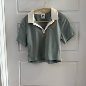 Nike Green and Cream Polo Shirt and Short